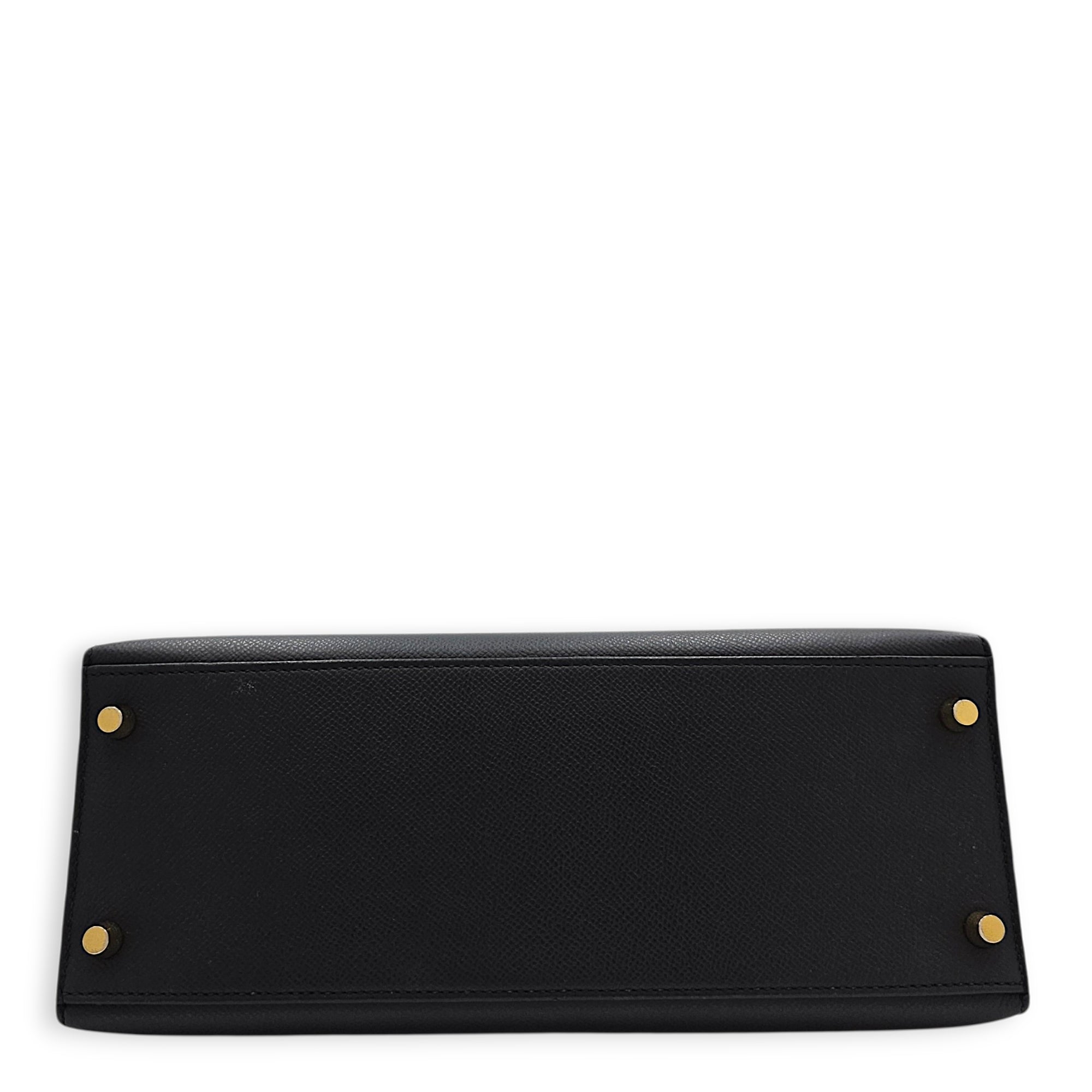 Sellier Kelly 28 Black in Epsom Gold hardware CL2605-21210 5