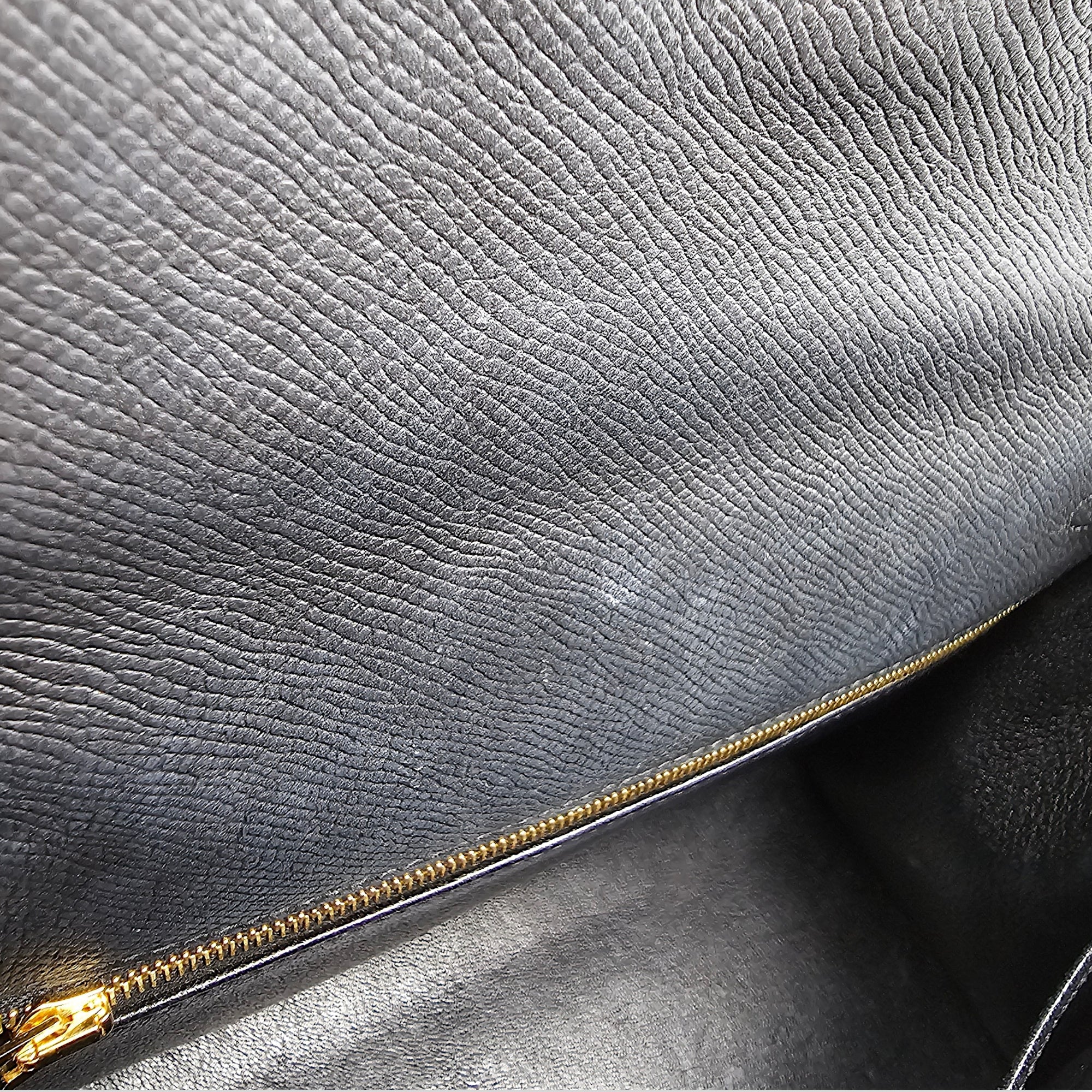 Sellier Kelly 28 Black in Epsom Gold hardware CL2605-21210 7