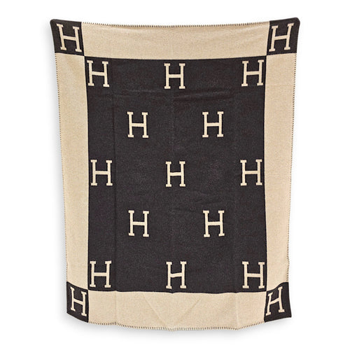 Avalon Throw Blanket Ecru/Gris Fonce Homeware CL2605-21212 1