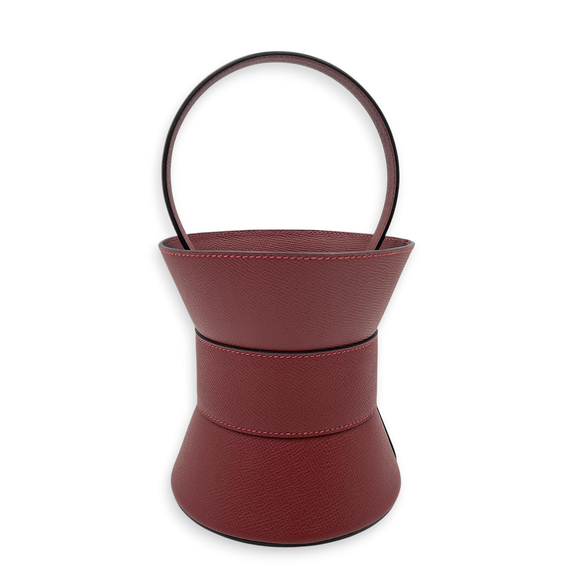 Medor Mini Bag Rouge H in Epsom Palladium hardware