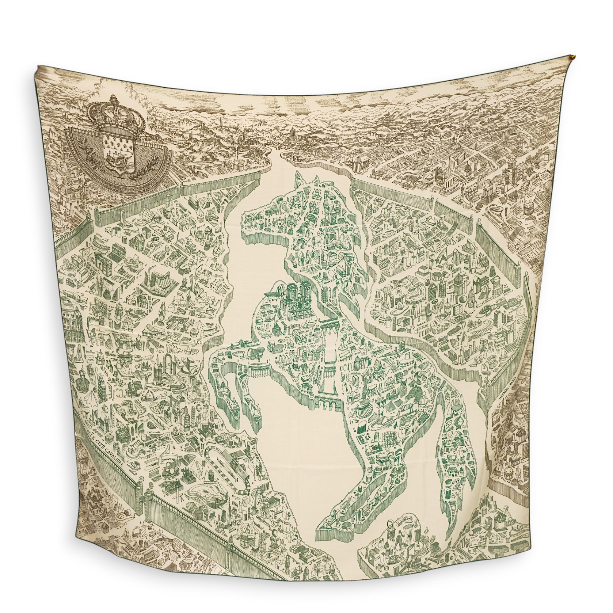 La Nouvelle Cite Cavaliere 140 Vert/Blanc Shawl CL2605-21219 2