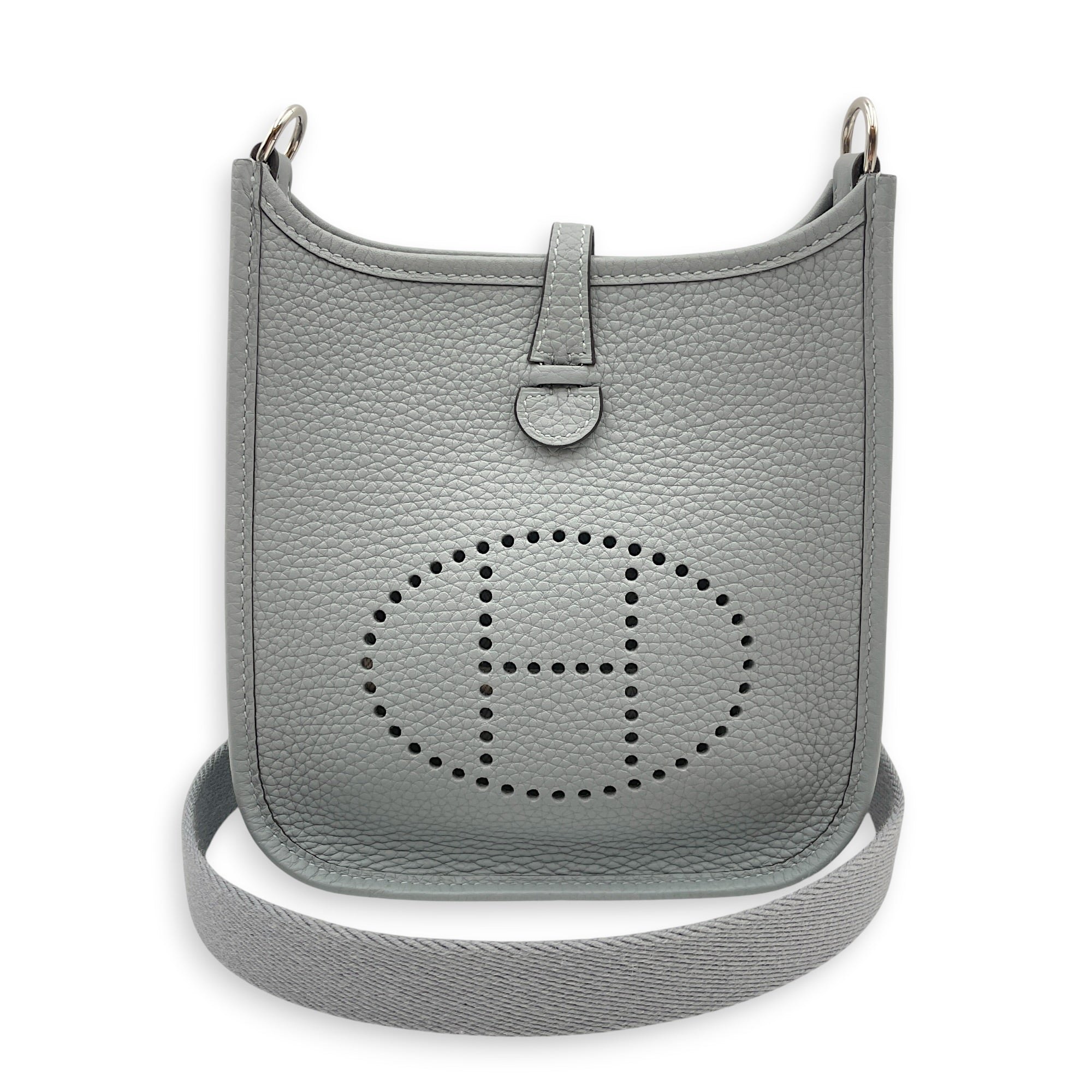 Evelyne Mini Gris Pantin in Clemence Palladium hardware CL2605-21220 3