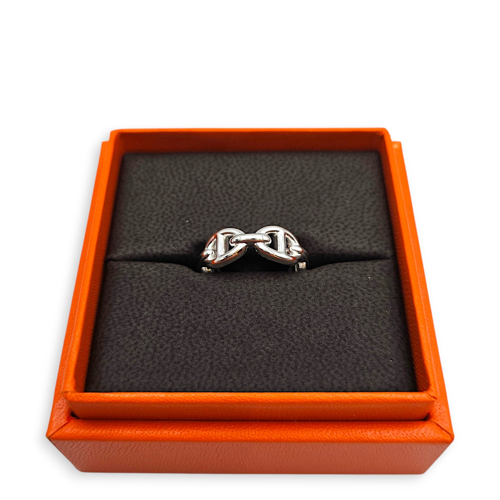 Chaine d'ancre Enchainee ring, small model. Sz: 50 Ring