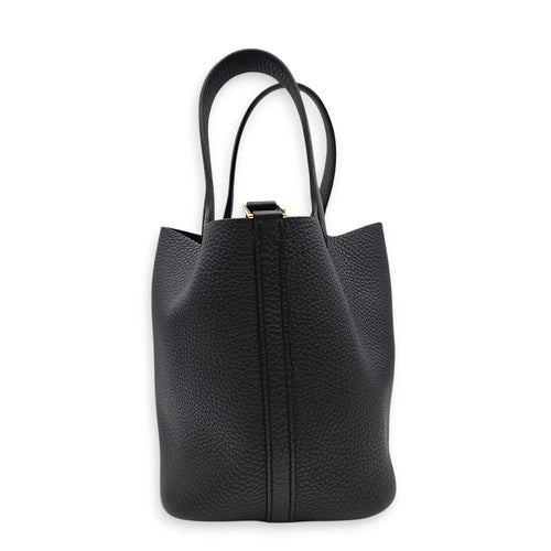Picotin 18 Black in Clemence Gold hardware