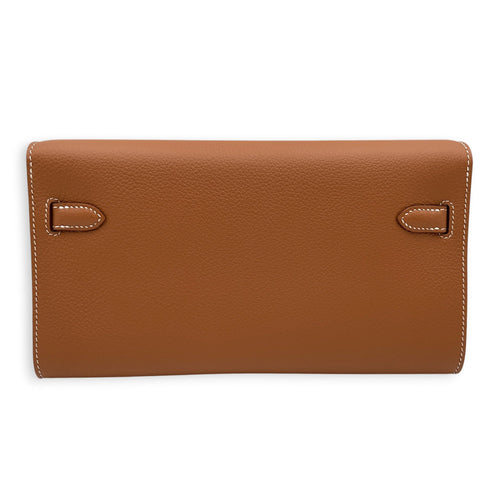 Kelly To Go Gold Crossbody Bag in Evercolor Palladium hardware CL2605-21239 2