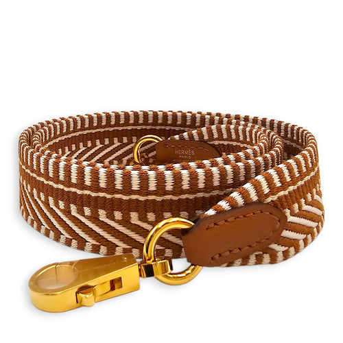 Sangle Cavale 25mm by 70cm Gold Bag Accessory in Swift Gold hardware