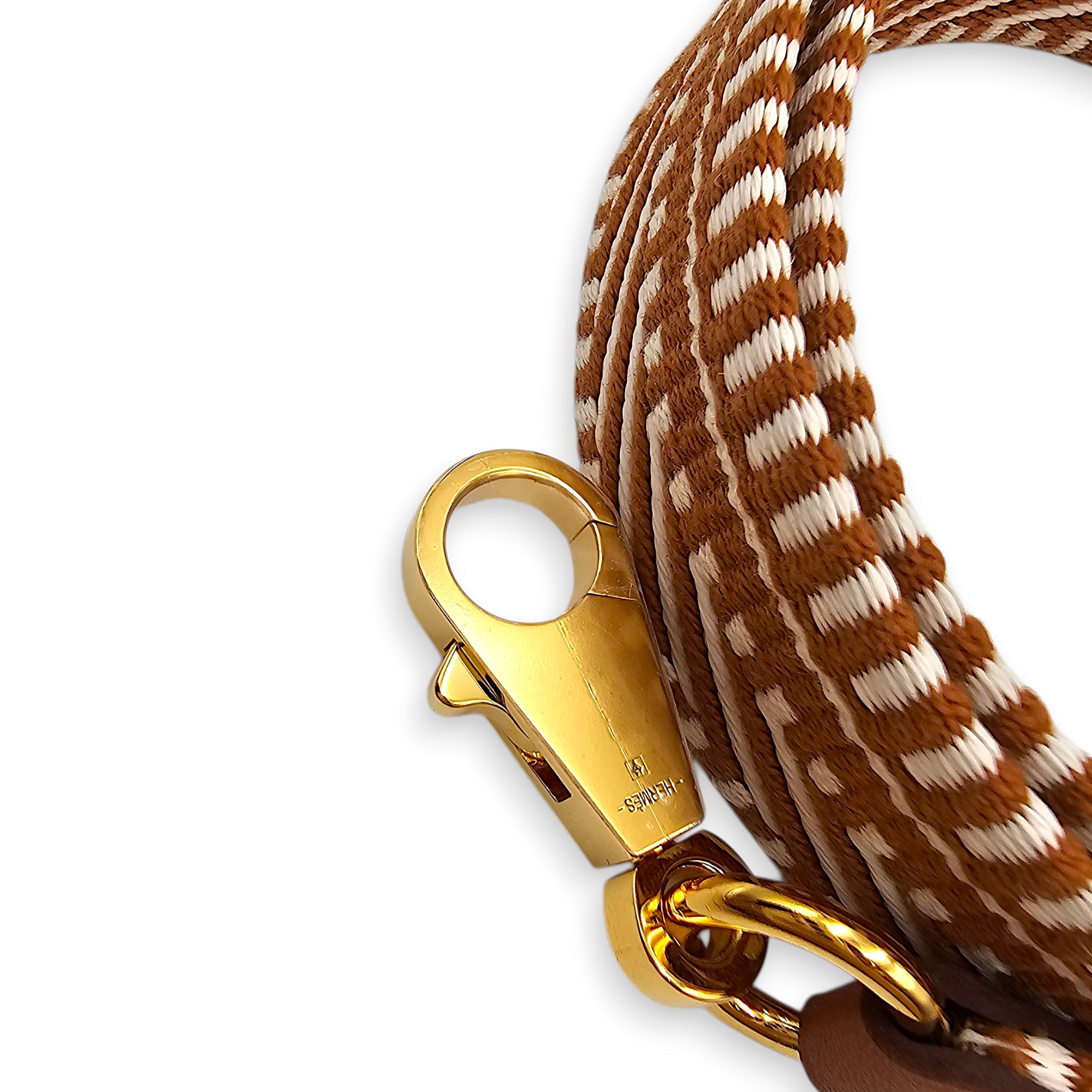 Sangle Cavale 25mm by 70cm Gold Bag Accessory in Swift Gold hardware