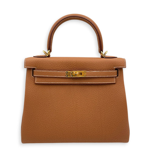 Kelly 25 Gold in Togo Gold hardware CL2605-21245 1