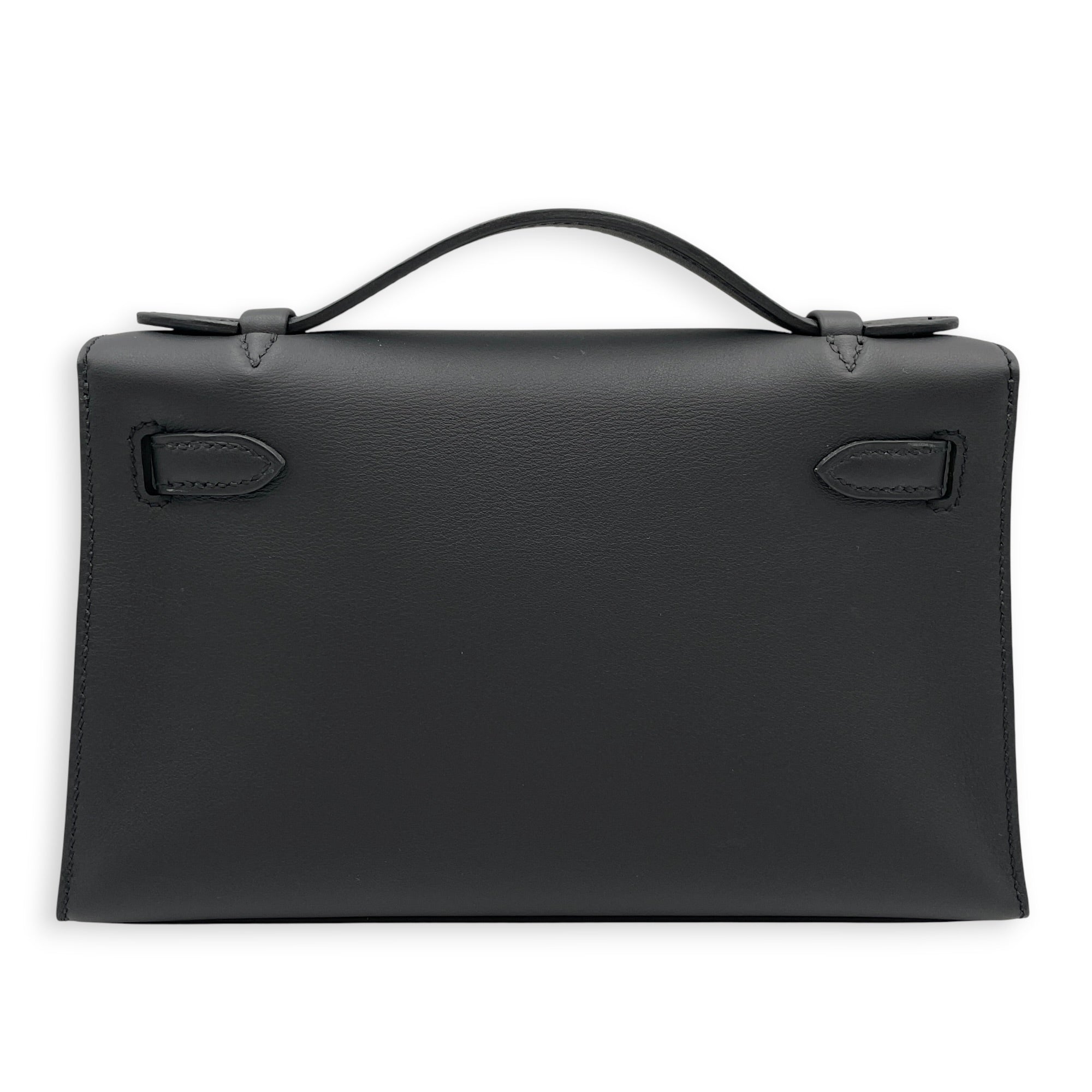 Kelly Pochette Black in Swift Gold hardware CL2605-21253 2
