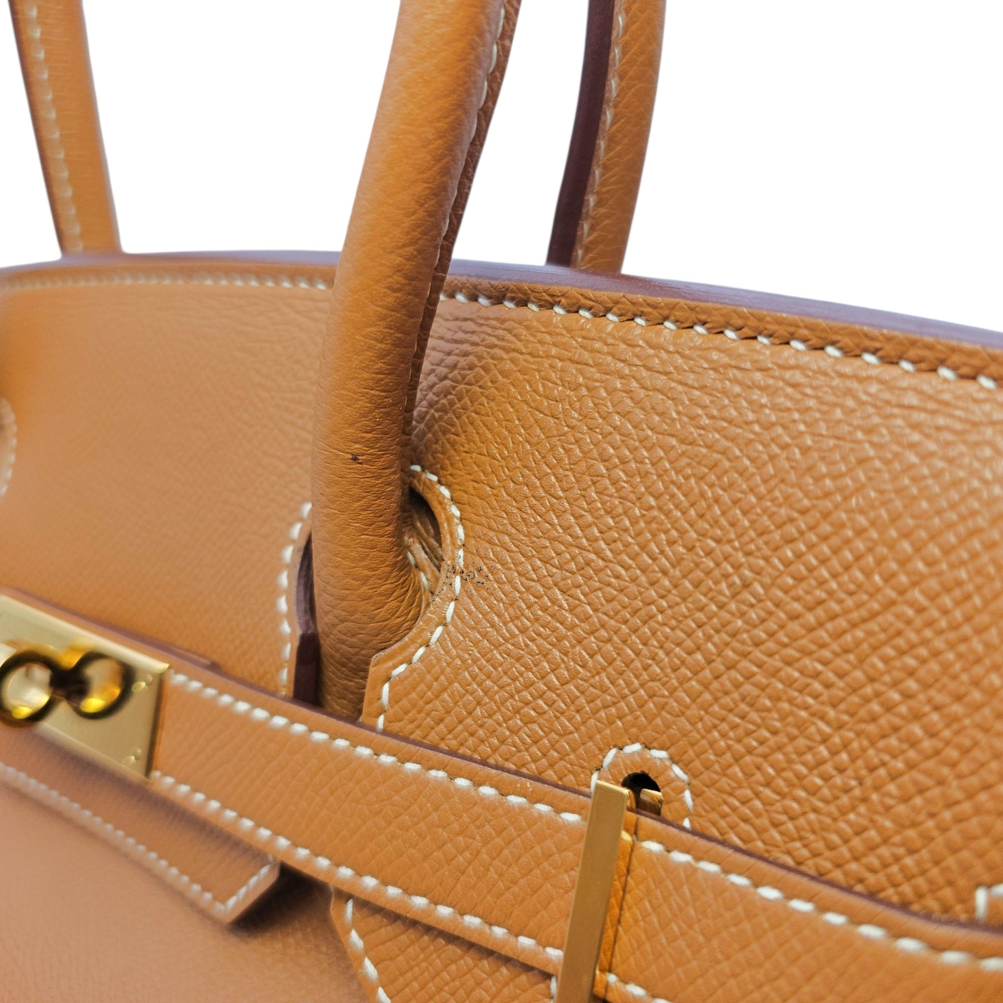 Birkin 30 Gold in Epsom Gold hardware CL2605-21254 15