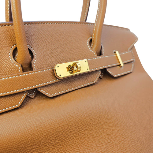 Birkin 30 Gold in Epsom Gold hardware CL2605-21254 17