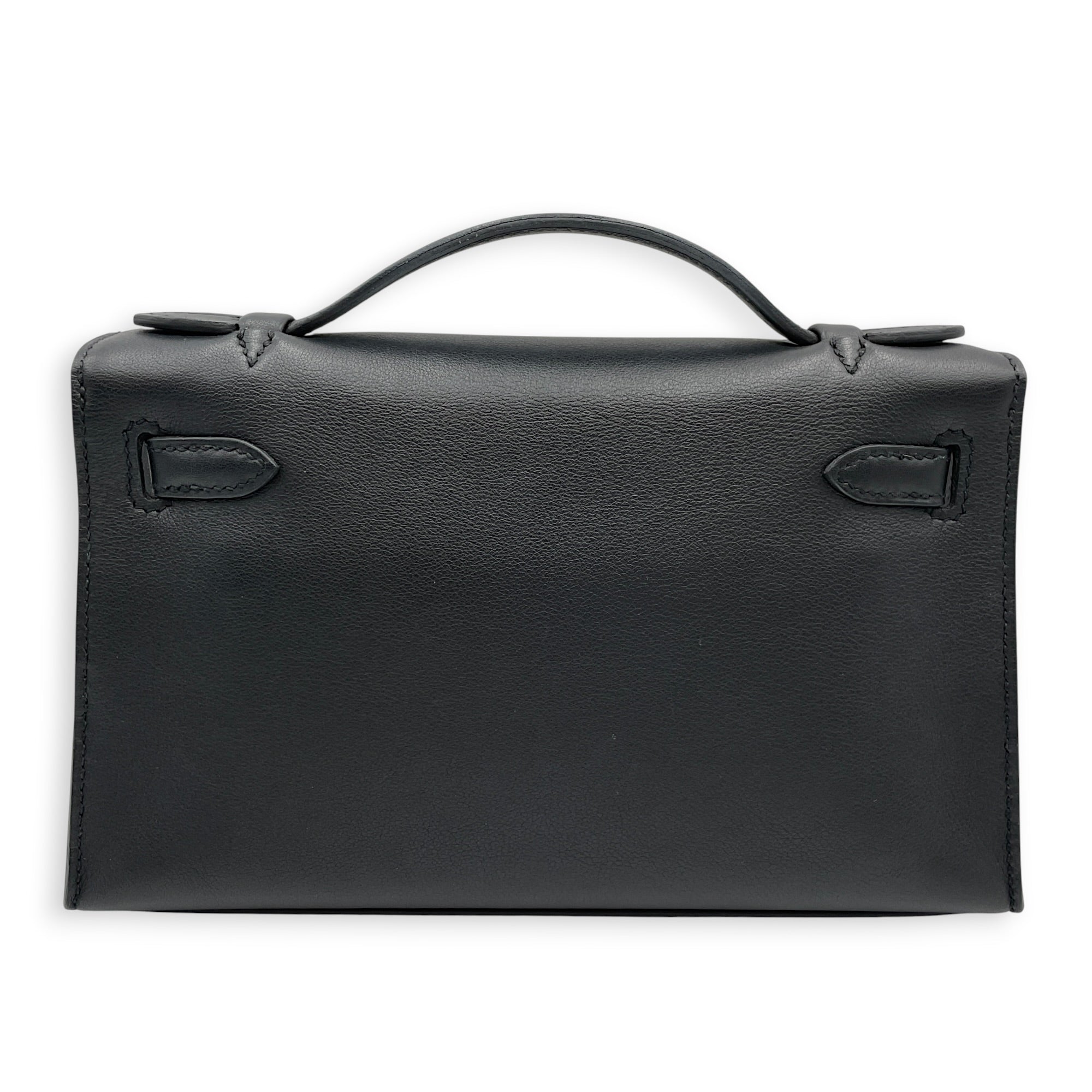 Kelly Pochette Black in Swift Gold hardware