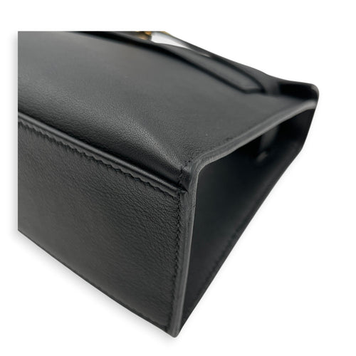 Kelly Pochette Black in Swift Gold hardware