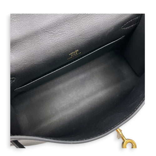 Kelly Pochette Black in Swift Gold hardware