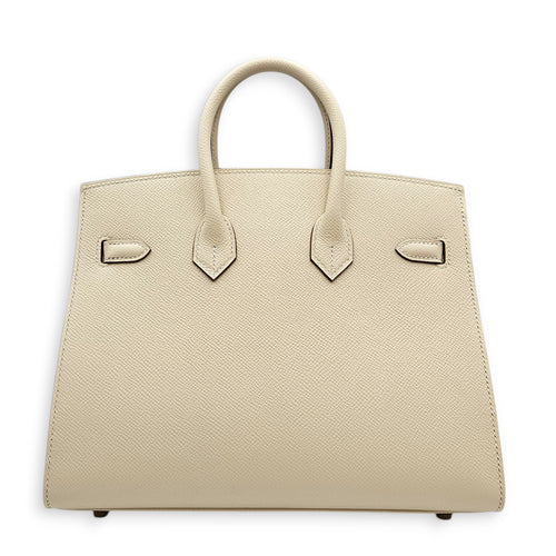 Sellier Birkin 25 Craie in Epsom Gold hardware