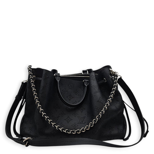 Bella Tote Mahina Black Shoulder Bag in Calfskin Silver hardware CL2605-21264 8
