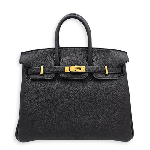 Birkin 25 Black in Togo Gold hardware