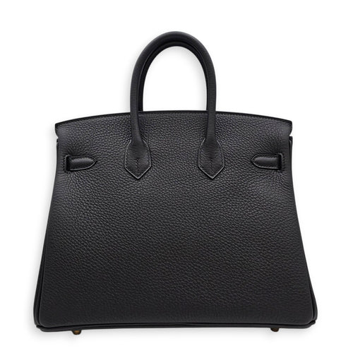 Birkin 25 Black in Togo Gold hardware
