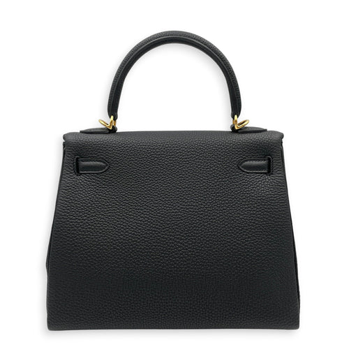 Kelly 25 Black in Togo Gold hardware CL2605-21272 2