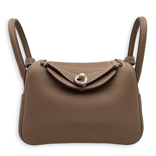 Lindy Mini Etoupe in Clemence Palladium hardware