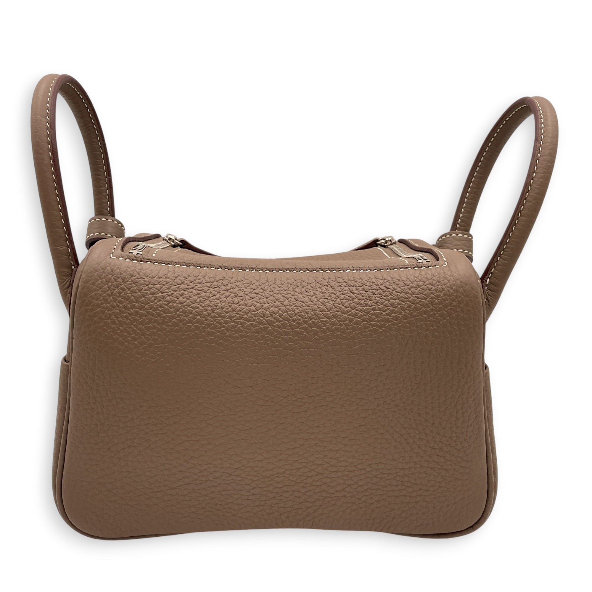 Lindy Mini Etoupe in Clemence Palladium hardware CL2605-21274 2