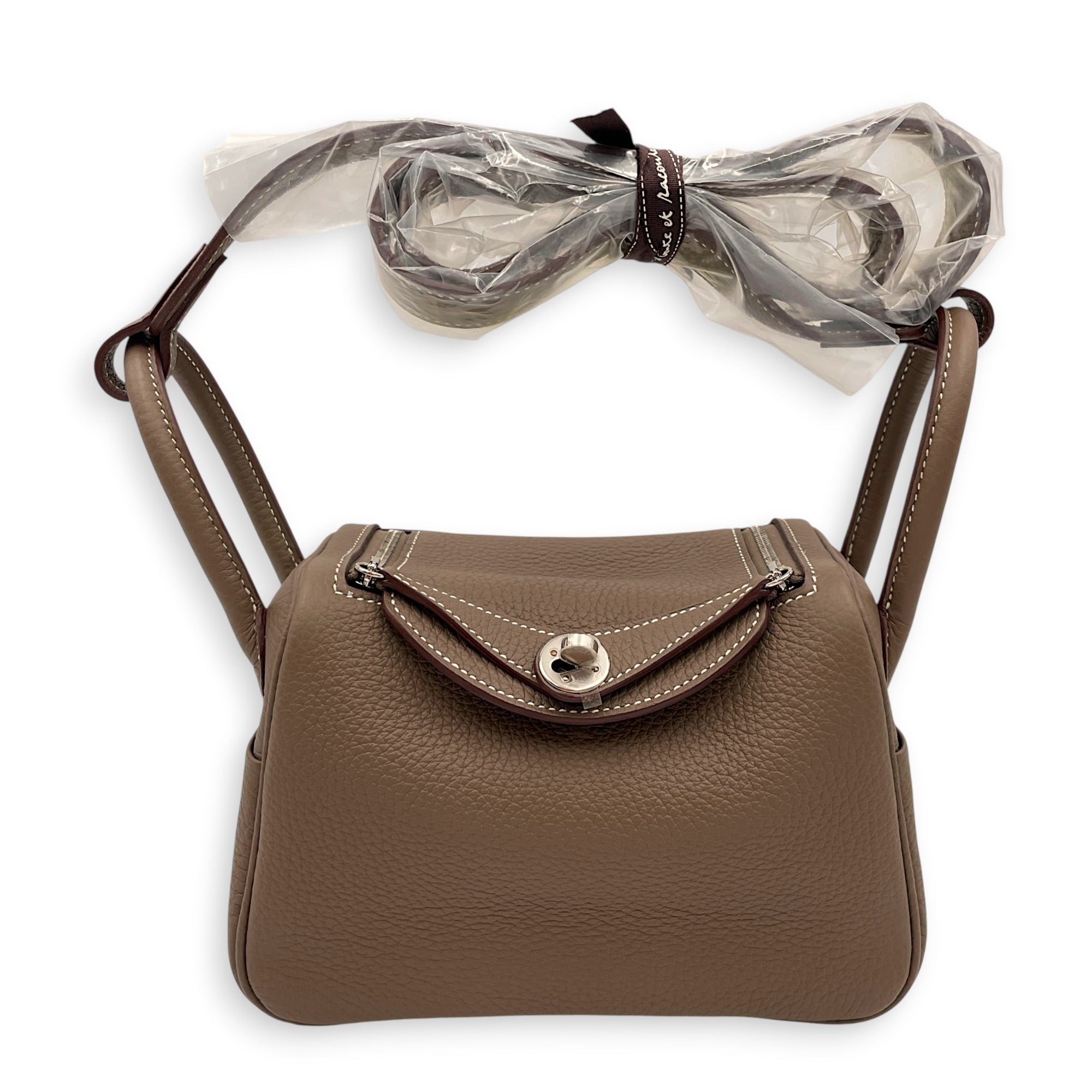 Lindy Mini Etoupe in Clemence Palladium hardware