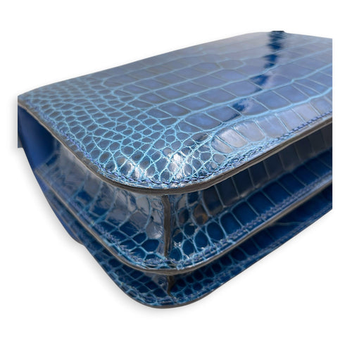 Constance 18 Blue Mykonos in Shiny Alligator Gold hardware CL2605-21280 9