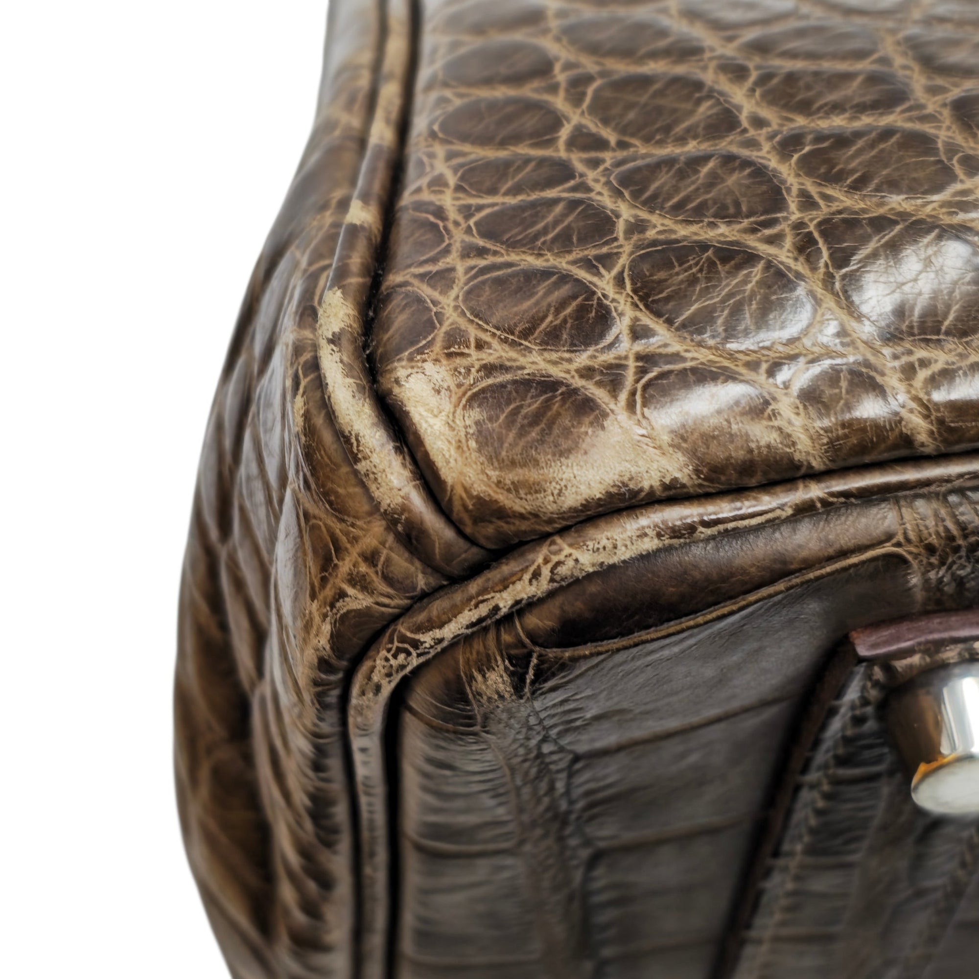 Birkin 35 Gris elephant in Matte Alligator Palladium hardware CL2605-21288 14