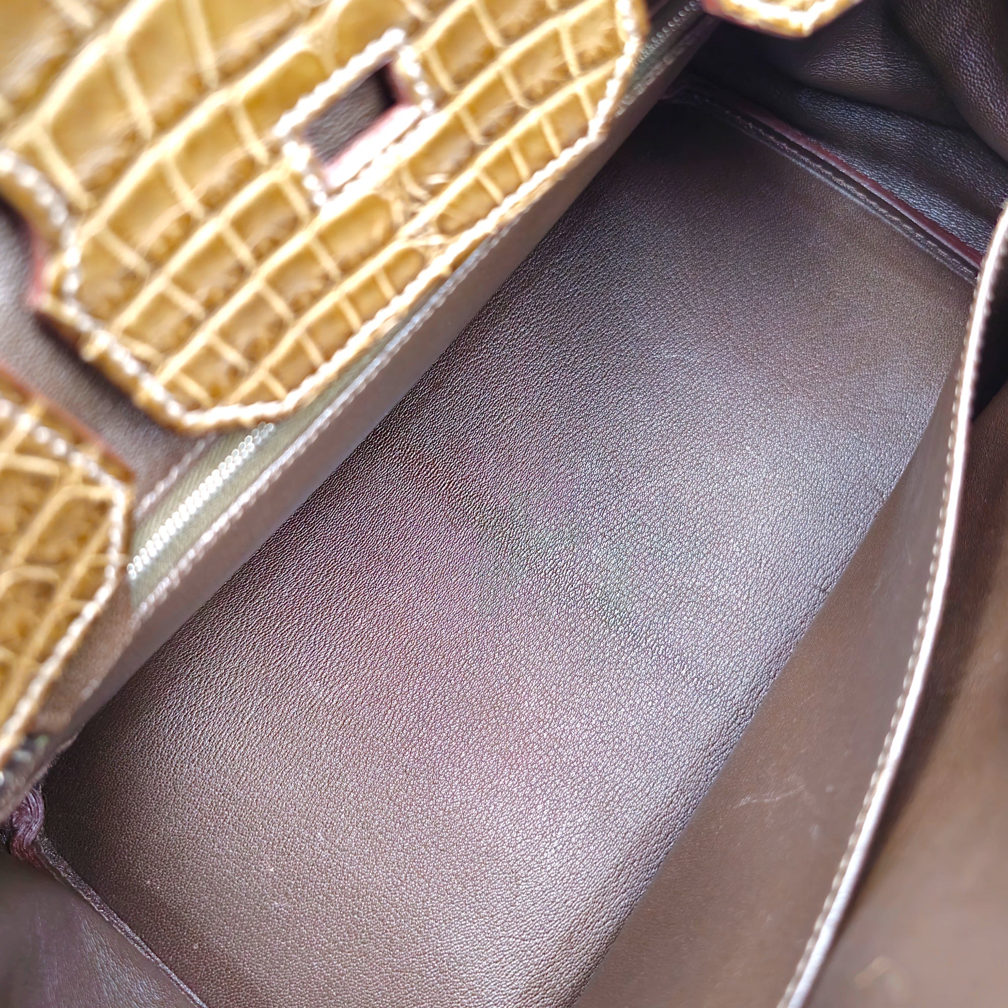 Birkin 35 Gris elephant in Matte Alligator Palladium hardware CL2605-21288 6