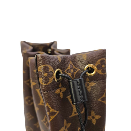 Noe Trunk PM Brown Shoulder Bag in Monogram Coated Canvas Gold hardware CL2605-21302 14