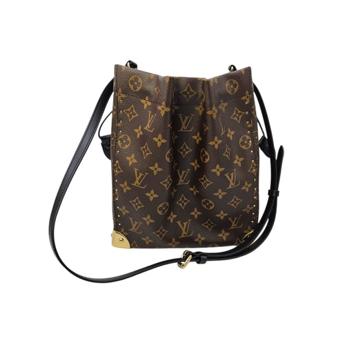 Noe Trunk PM Brown Shoulder Bag in Monogram Coated Canvas Gold hardware CL2605-21302 15