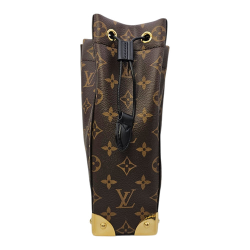 Noe Trunk PM Brown Shoulder Bag in Monogram Coated Canvas Gold hardware CL2605-21302 3