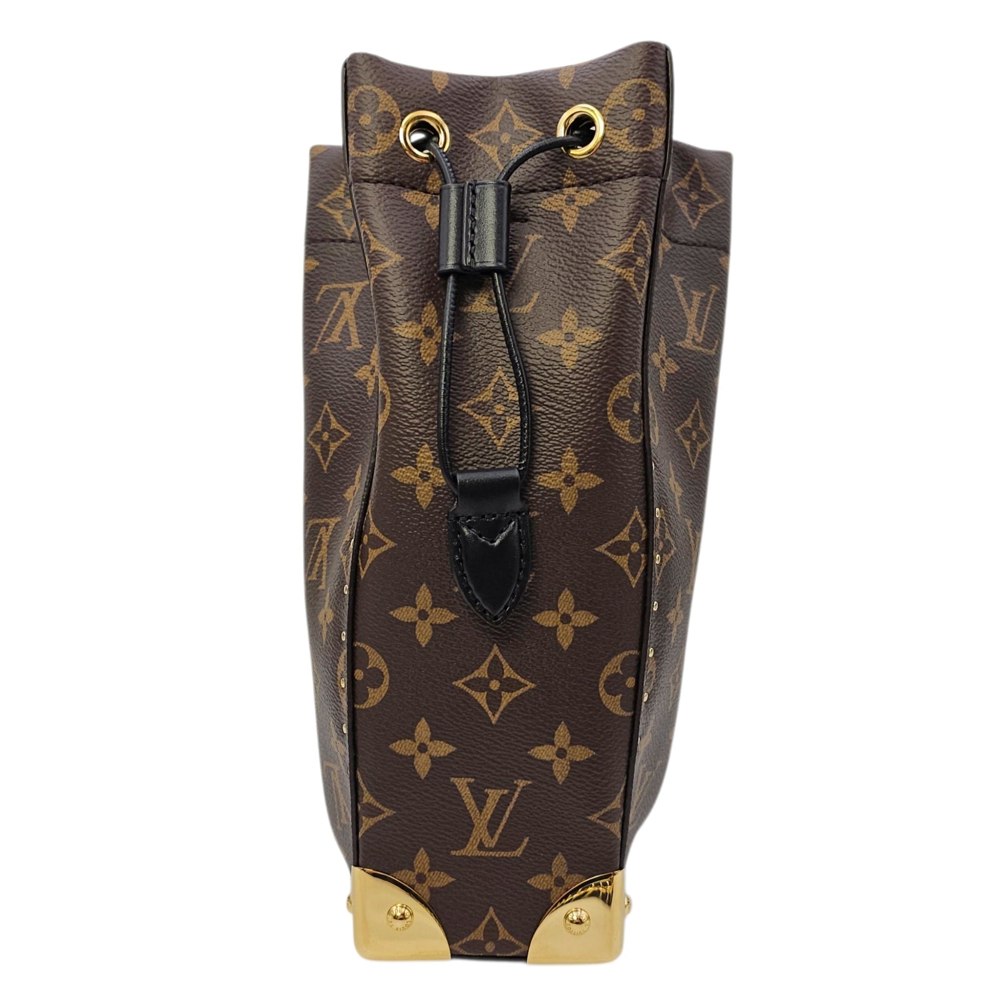 Noe Trunk PM Brown Shoulder Bag in Monogram Coated Canvas Gold hardware CL2605-21302 4