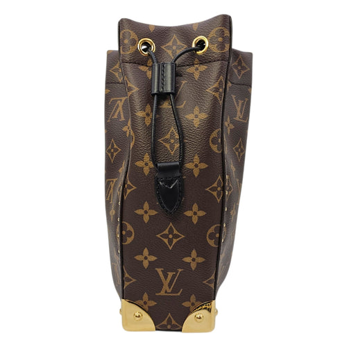 Noe Trunk PM Brown Shoulder Bag in Monogram Coated Canvas Gold hardware CL2605-21302 4
