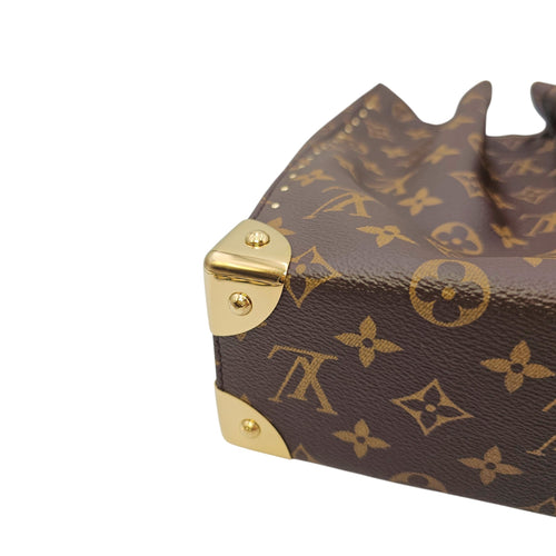 Noe Trunk PM Brown Shoulder Bag in Monogram Coated Canvas Gold hardware CL2605-21302 9