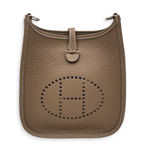 Evelyne Mini Etoupe in Clemence Palladium hardware