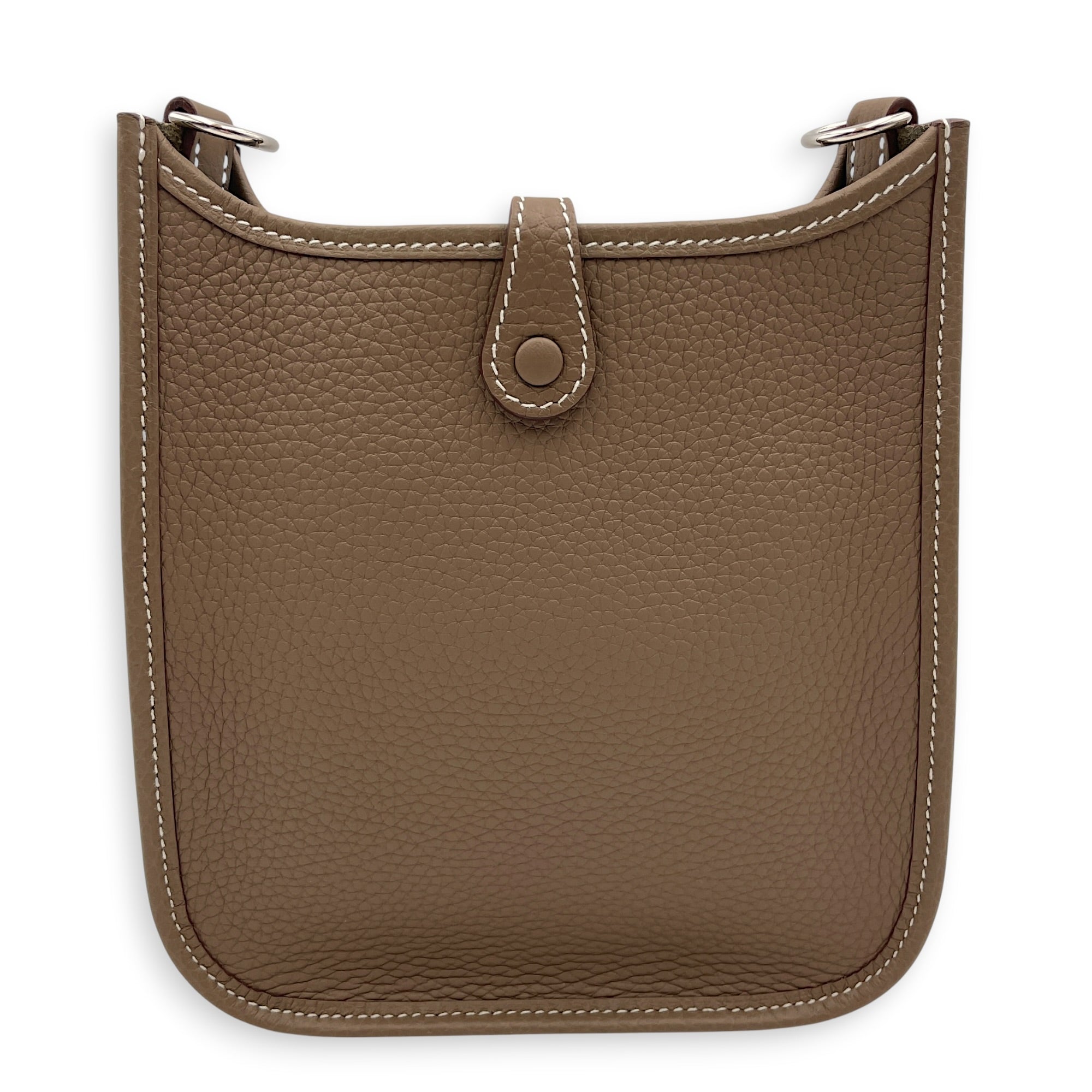 Evelyne Mini Etoupe in Clemence Palladium hardware