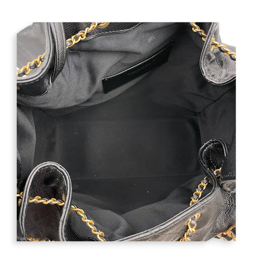 C25 Medium Black Shoulder Bag in Caviar Leather Gold hardware CL2605-21317 3
