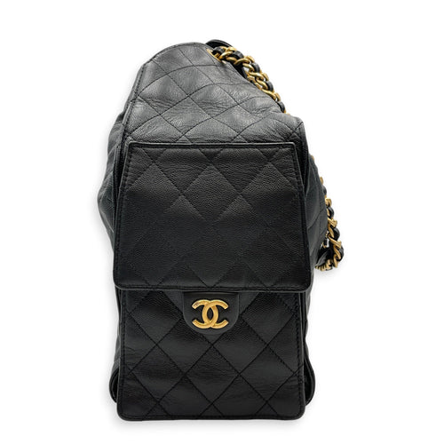 C25 Medium Black Shoulder Bag in Caviar Leather Gold hardware CL2605-21317 6