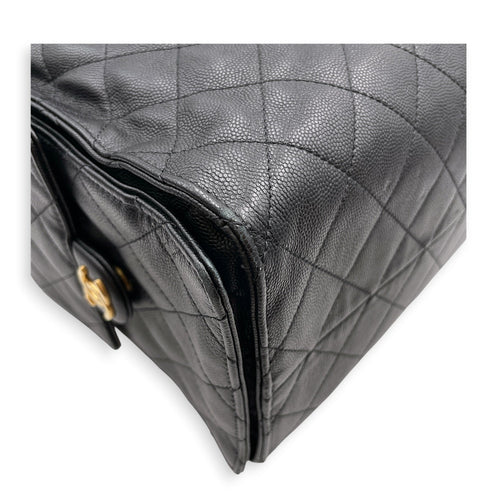 C25 Medium Black Shoulder Bag in Caviar Leather Gold hardware CL2605-21317 7