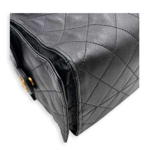 C25 Medium Black Shoulder Bag in Caviar Leather Gold hardware CL2605-21317 9