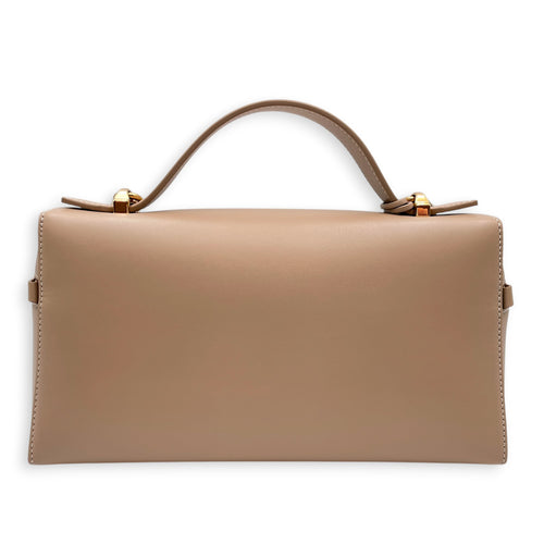 Extra Pocket L23 Beige Crossbody Bag in Calfskin Gold hardware