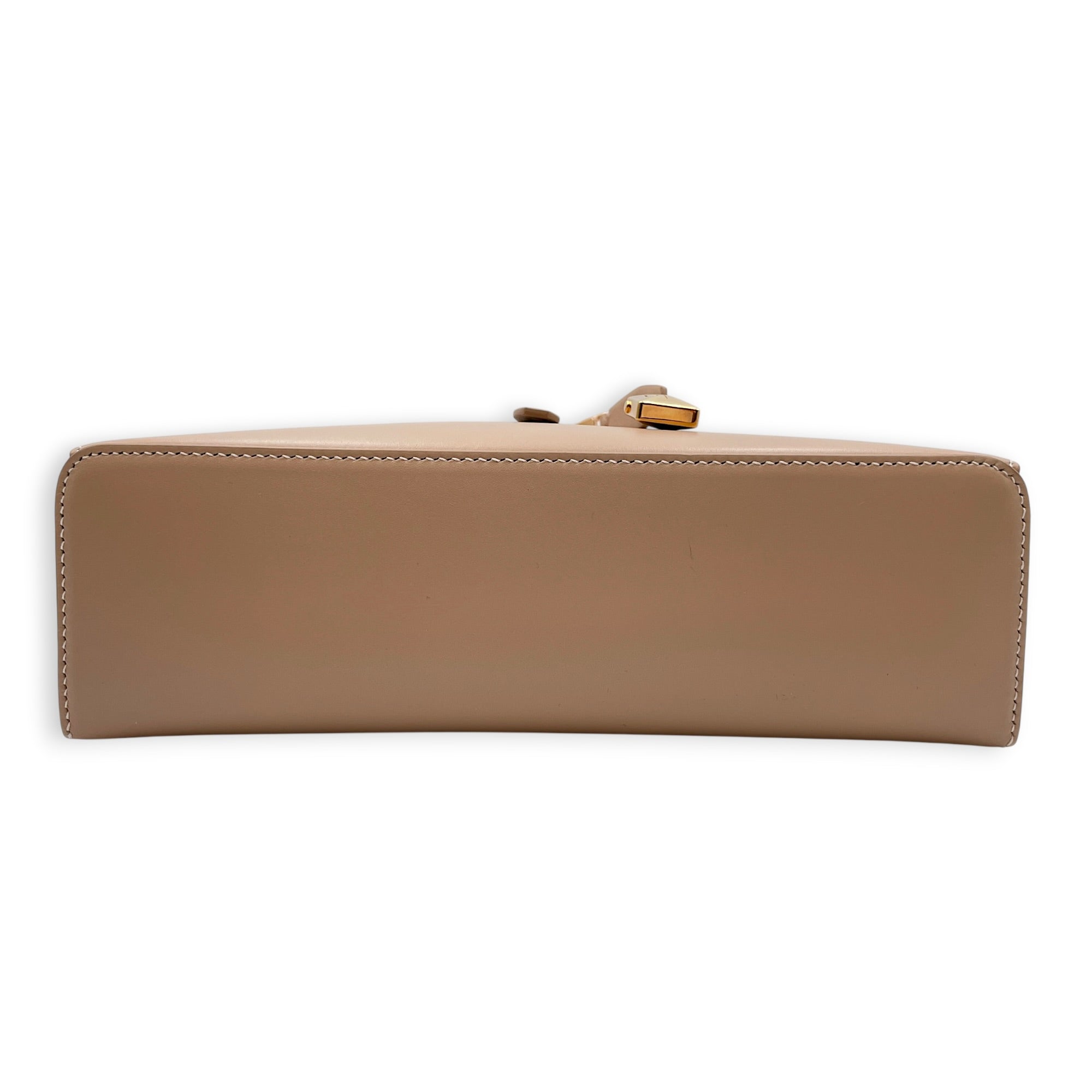 Extra Pocket L23 Beige Crossbody Bag in Calfskin Gold hardware