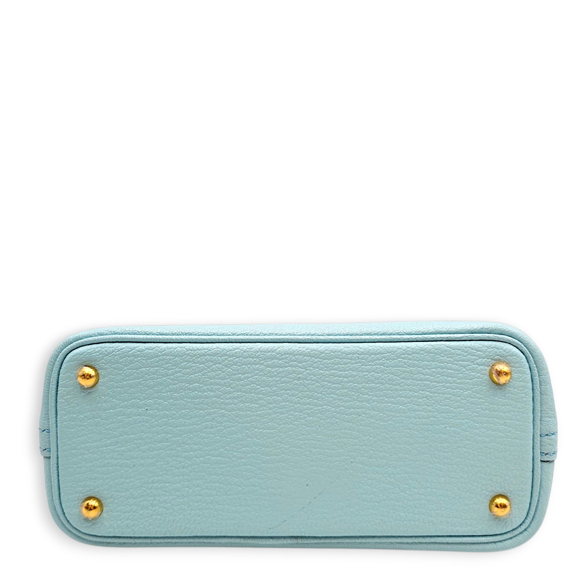 Bolide 1923 Mini Blue Zephyr in Chevre Mysore Gold hardware CL2605-21319 5