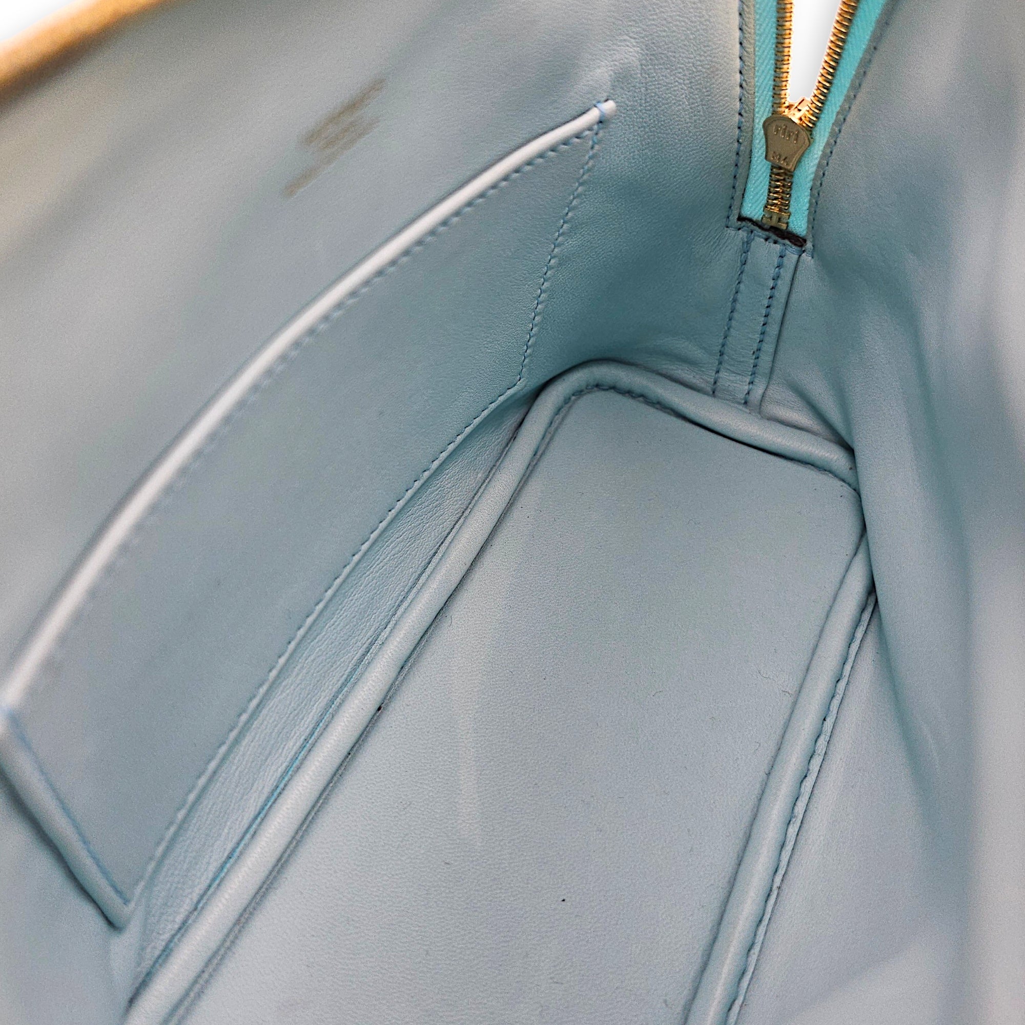 Bolide 1923 Mini Blue Zephyr in Chevre Mysore Gold hardware CL2605-21319 6