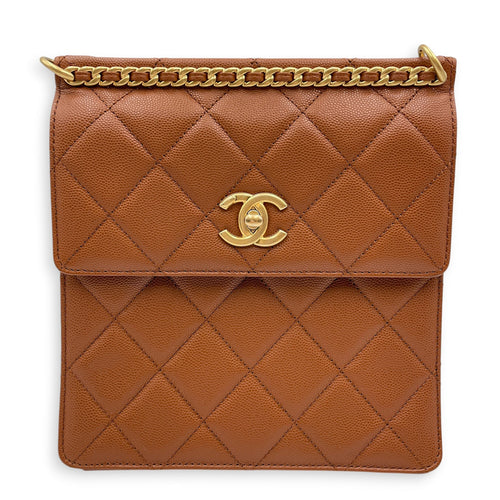 Seasonal Brown Backpack in Caviar Leather Gold hardware CL2605-21322 1