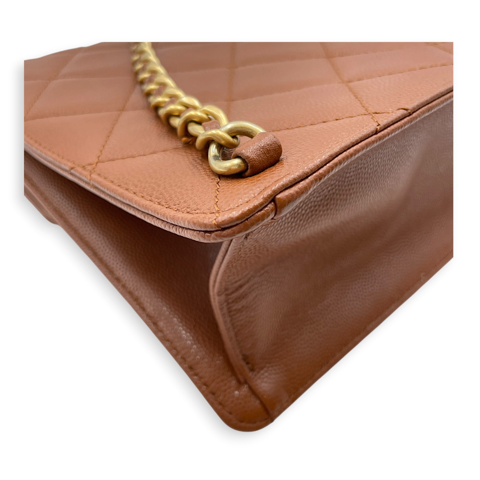 Seasonal Brown Backpack in Caviar Leather Gold hardware CL2605-21322 10