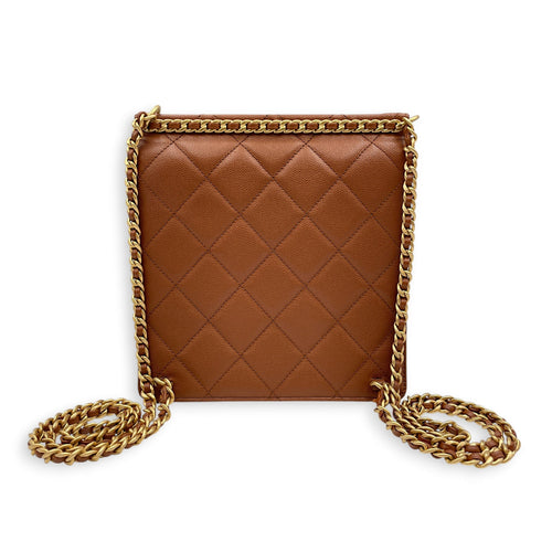 Seasonal Brown Backpack in Caviar Leather Gold hardware CL2605-21322 2