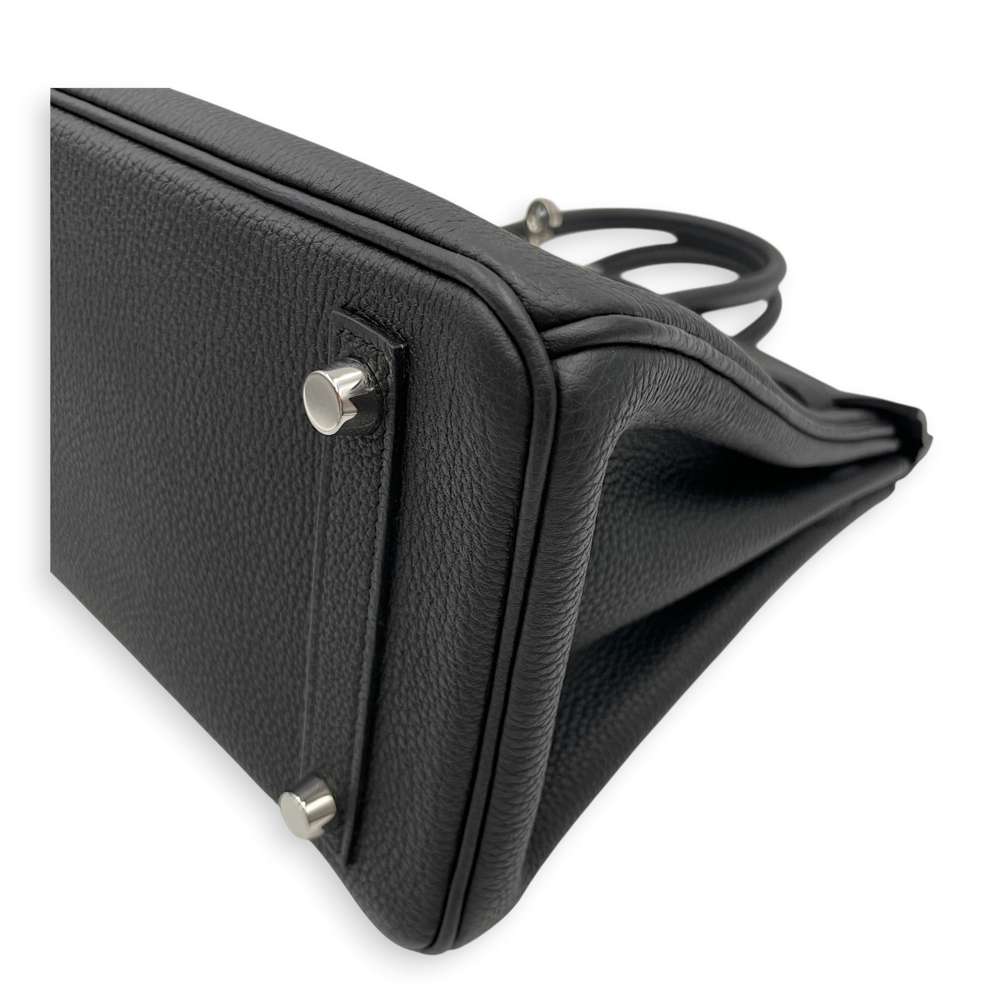 Birkin 25 Black in Togo Palladium hardware