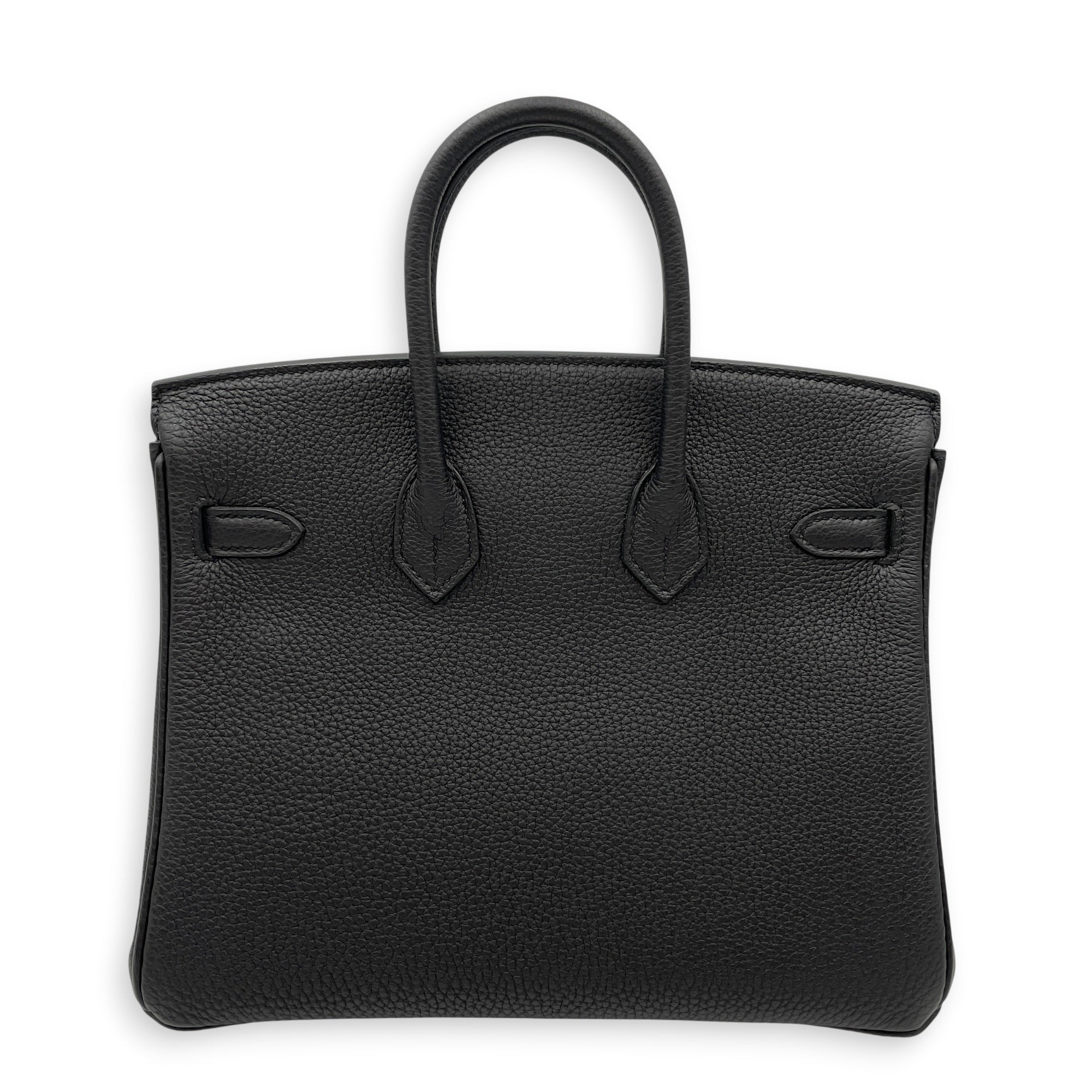 Birkin 25 Black in Togo Palladium hardware